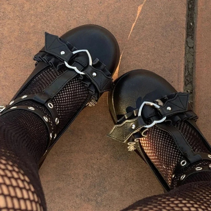 Women Shoes Wedges - Nuove Scarpe Mary Jane con Zeppa
