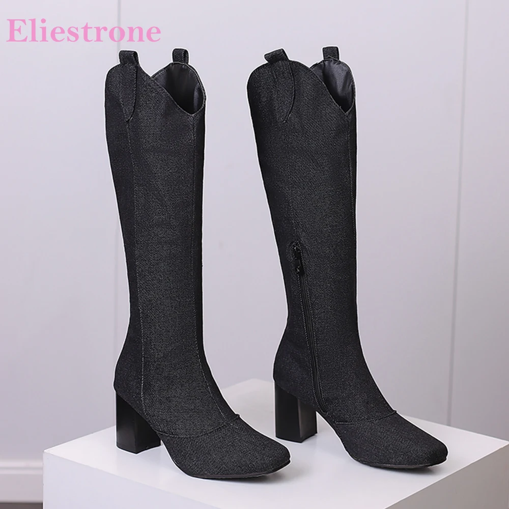 Women'S Shoes In Size 12 - Nuovo inverno nero blu donna stivali