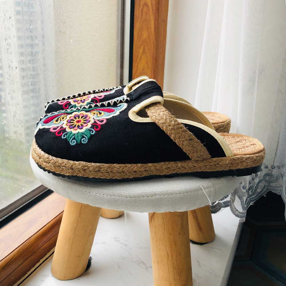 Women'S Shoes Vegan - Nuove donne Casual lino ricamo fatto