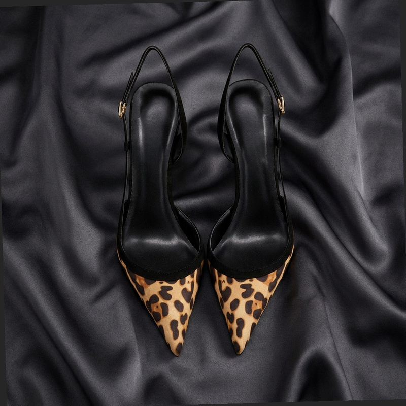 Leopard Print Heels - Yuejinlong # YJ26-802, Sandali con Cinturino