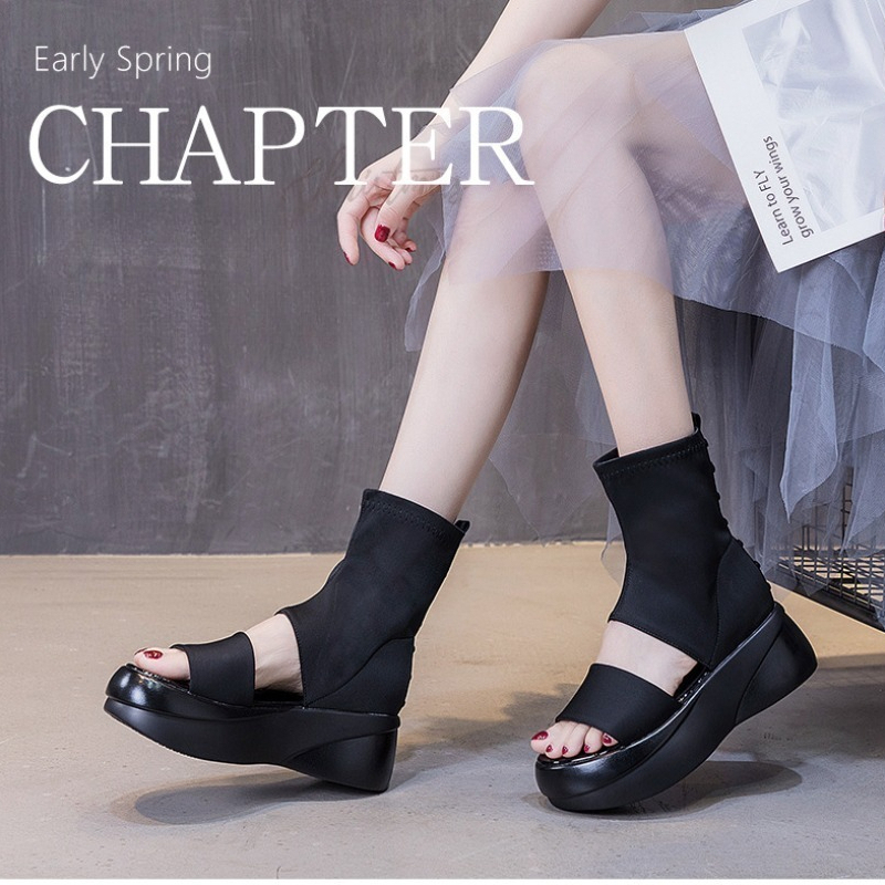 Women Shoes Us To Eu - Sandali con plateau e punta aperta
